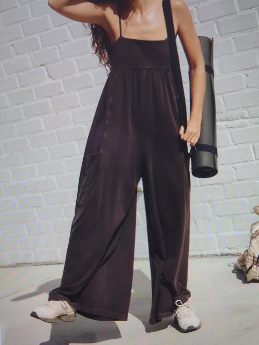 Free People Hot Shot Strappy Onesie - Black S